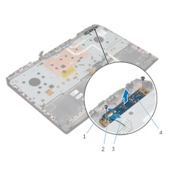 Замена платы индикатора состояния Alienware 17 R2